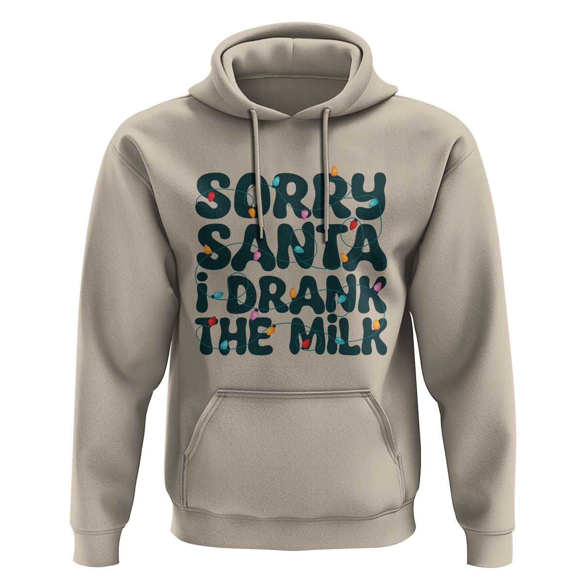 Christmas Baby Hoodie Sorry Santa I Drank The Milk Xmas Lights Toddler