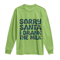 Christmas Baby Long Sleeve Shirt Sorry Santa I Drank The Milk Xmas Lights Toddler