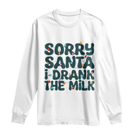 Christmas Baby Long Sleeve Shirt Sorry Santa I Drank The Milk Xmas Lights Toddler