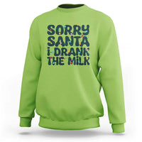 Christmas Baby Sweatshirt Sorry Santa I Drank The Milk Xmas Lights Toddler - Wonder Print Shop