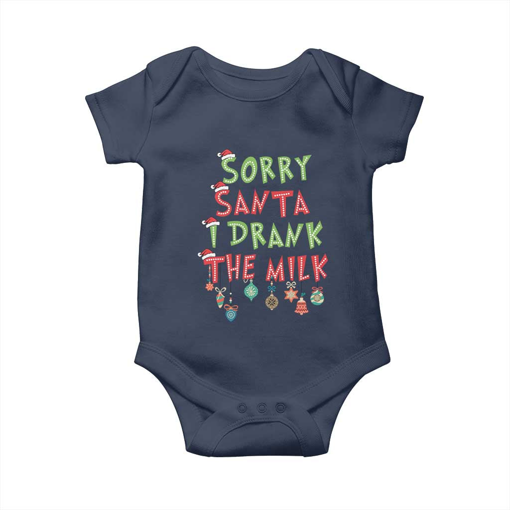Christmas Baby Baby Onesie Sorry Santa I Drank The Milk