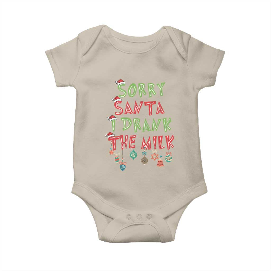 Christmas Baby Baby Onesie Sorry Santa I Drank The Milk
