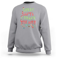 Christmas Baby Sweatshirt Sorry Santa I Drank The Milk - Wonder Print Shop