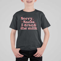 Christmas Baby T Shirt For Kid Sorry Santa I Drank The Milk Candy Cane - Wonder Print Shop