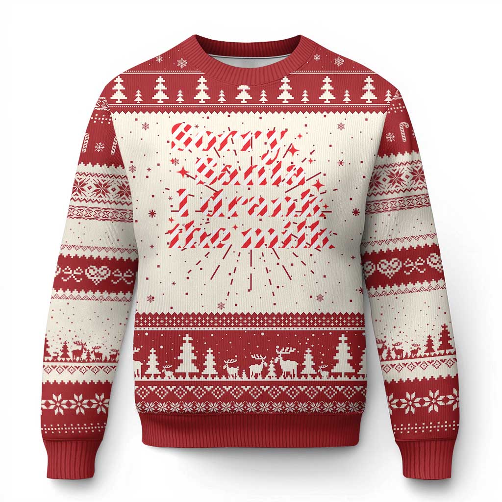 Baby Ugly Christmas Sweater Sorry Santa I Drank The Milk Candy Cane - Wonder Print Shop