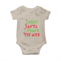 Christmas Baby Baby Onesie Sorry Santa I Drank The Milk Santa Hat