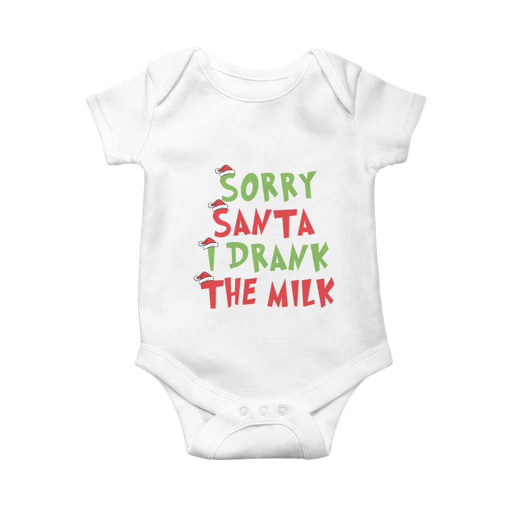 Christmas Baby Baby Onesie Sorry Santa I Drank The Milk Santa Hat