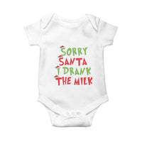 Christmas Baby Baby Onesie Sorry Santa I Drank The Milk Santa Hat