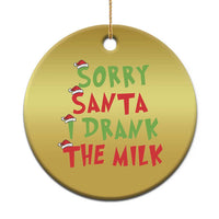Baby Christmas Ornament Sorry Santa I Drank The Milk Santa Hat - Wonder Print Shop