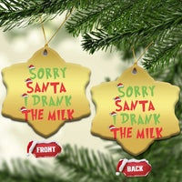 Baby Christmas Ornament Sorry Santa I Drank The Milk Santa Hat - Wonder Print Shop