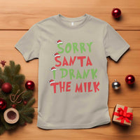 Christmas Baby T Shirt Sorry Santa I Drank The Milk Santa Hat - Wonder Print Shop