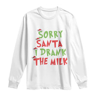 Christmas Baby Long Sleeve Shirt Sorry Santa I Drank The Milk Santa Hat