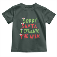 Christmas Baby Toddler T Shirt Sorry Santa I Drank The Milk Santa Hat