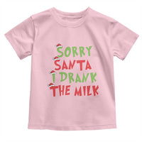 Christmas Baby Toddler T Shirt Sorry Santa I Drank The Milk Santa Hat