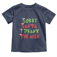 Christmas Baby Toddler T Shirt Sorry Santa I Drank The Milk Santa Hat