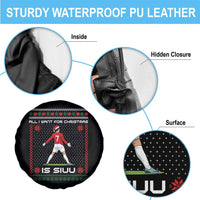 All I Want For Christmas Is Siuu Spare Tire Cover Funny Ugly Xmas Sport Fans - Wonder Print Shop