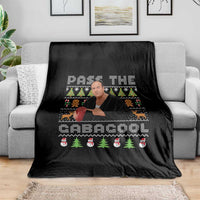 Christmas Pass The Gabagool Throw Blanket Retro TV Show Funny Ugly Xmas - Wonder Print Shop