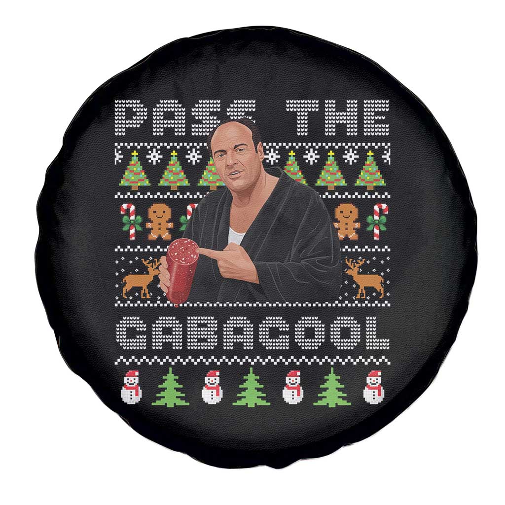 Christmas Pass The Gabagool Spare Tire Cover Retro TV Show Funny Ugly Xmas - Wonder Print Shop