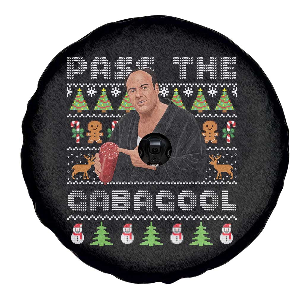 Christmas Pass The Gabagool Spare Tire Cover Retro TV Show Funny Ugly Xmas - Wonder Print Shop