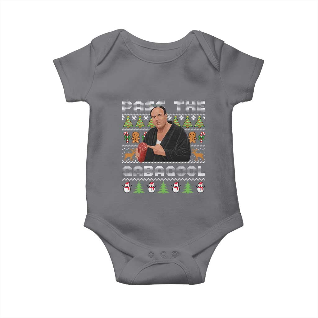 Christmas Pass The Gabagool Baby Onesie Retro TV Show Funny Ugly Xmas - Wonder Print Shop