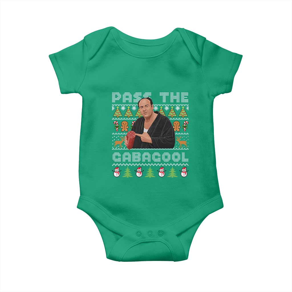 Christmas Pass The Gabagool Baby Onesie Retro TV Show Funny Ugly Xmas - Wonder Print Shop