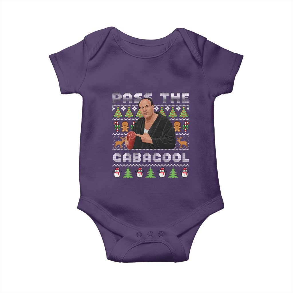 Christmas Pass The Gabagool Baby Onesie Retro TV Show Funny Ugly Xmas - Wonder Print Shop