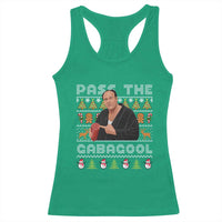 Christmas Pass The Gabagool Racerback Tank Top Retro TV Show Funny Ugly Xmas - Wonder Print Shop