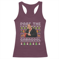 Christmas Pass The Gabagool Racerback Tank Top Retro TV Show Funny Ugly Xmas - Wonder Print Shop
