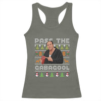 Christmas Pass The Gabagool Racerback Tank Top Retro TV Show Funny Ugly Xmas - Wonder Print Shop