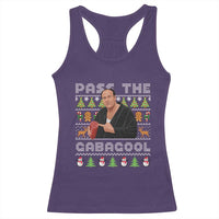 Christmas Pass The Gabagool Racerback Tank Top Retro TV Show Funny Ugly Xmas - Wonder Print Shop