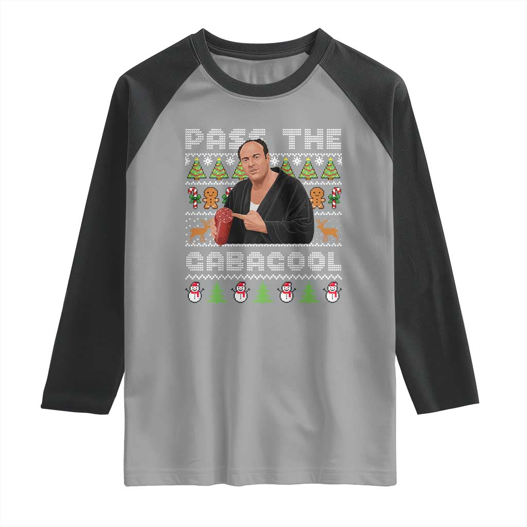 Christmas Pass The Gabagool Raglan Shirt Retro TV Show Funny Ugly Xmas - Wonder Print Shop