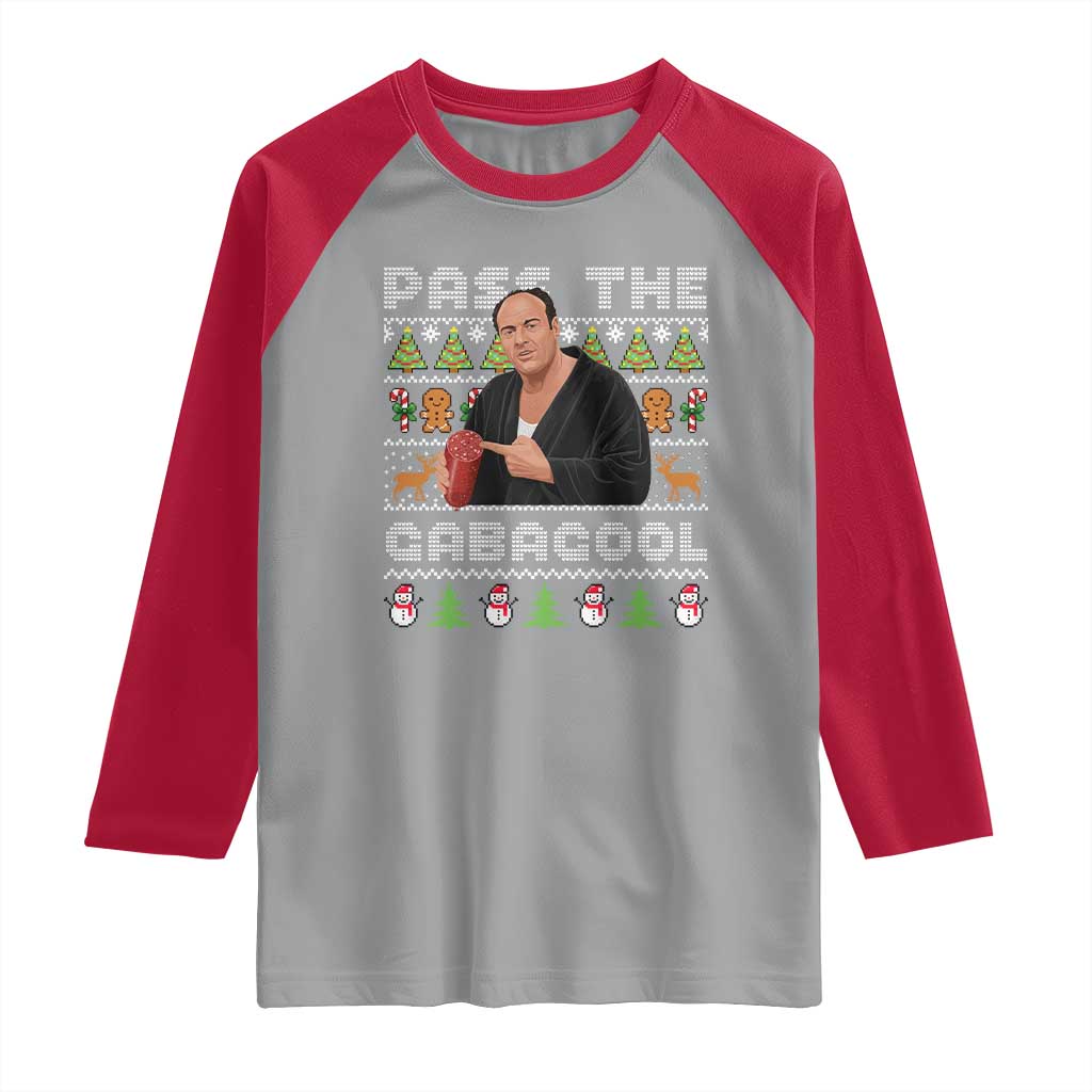 Christmas Pass The Gabagool Raglan Shirt Retro TV Show Funny Ugly Xmas - Wonder Print Shop