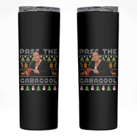 Christmas Pass The Gabagool Skinny Tumbler Retro TV Show Funny Ugly Xmas - Wonder Print Shop