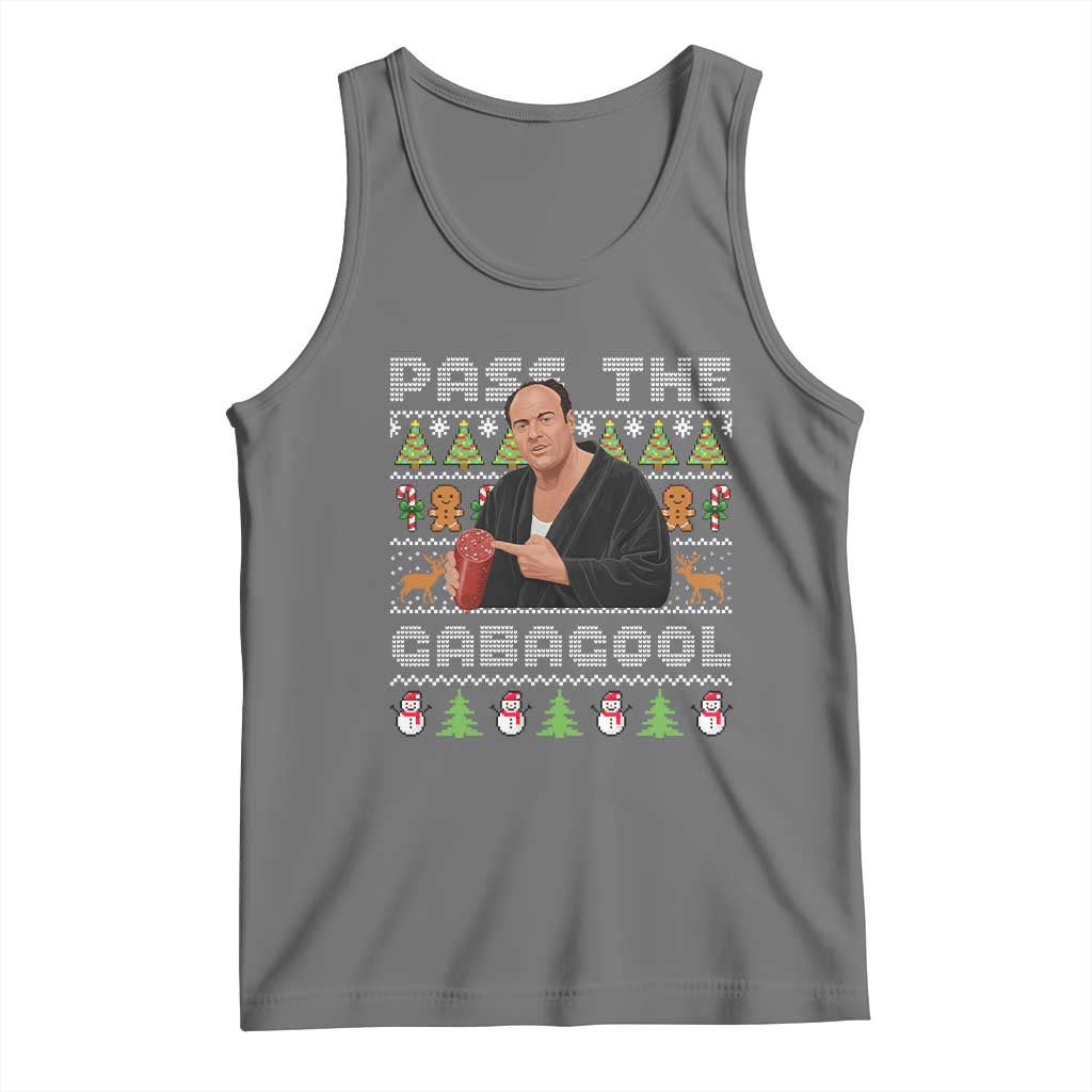 Christmas Pass The Gabagool Tank Top Retro TV Show Funny Ugly Xmas - Wonder Print Shop