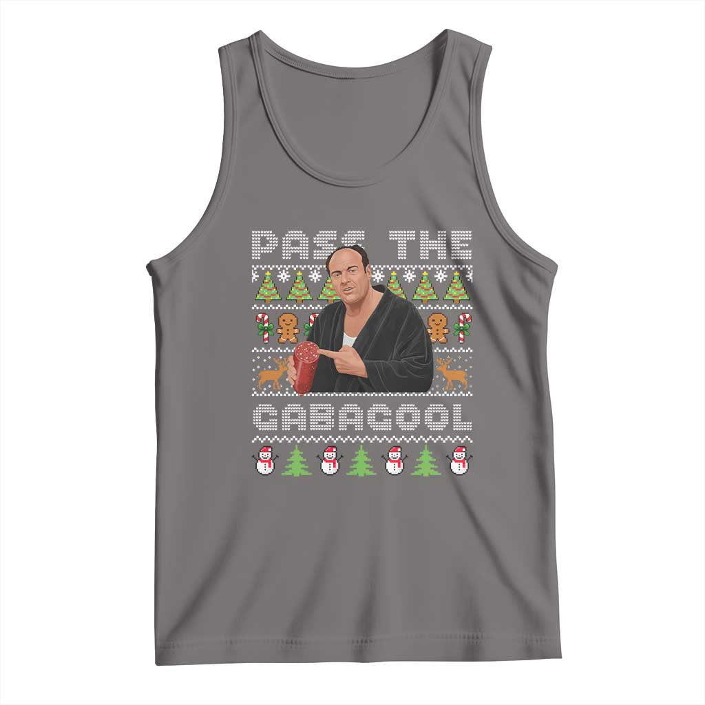 Christmas Pass The Gabagool Tank Top Retro TV Show Funny Ugly Xmas - Wonder Print Shop
