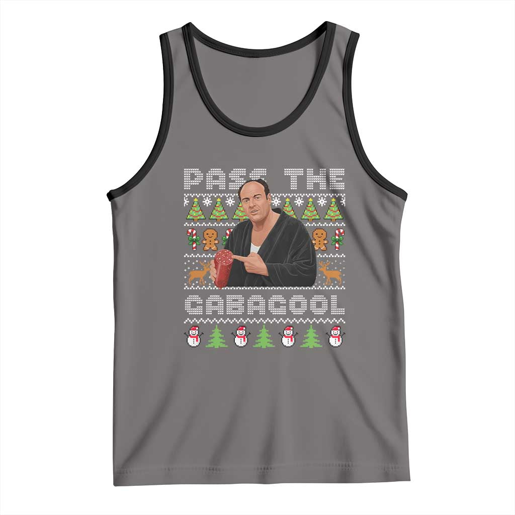 Christmas Pass The Gabagool Tank Top Retro TV Show Funny Ugly Xmas - Wonder Print Shop