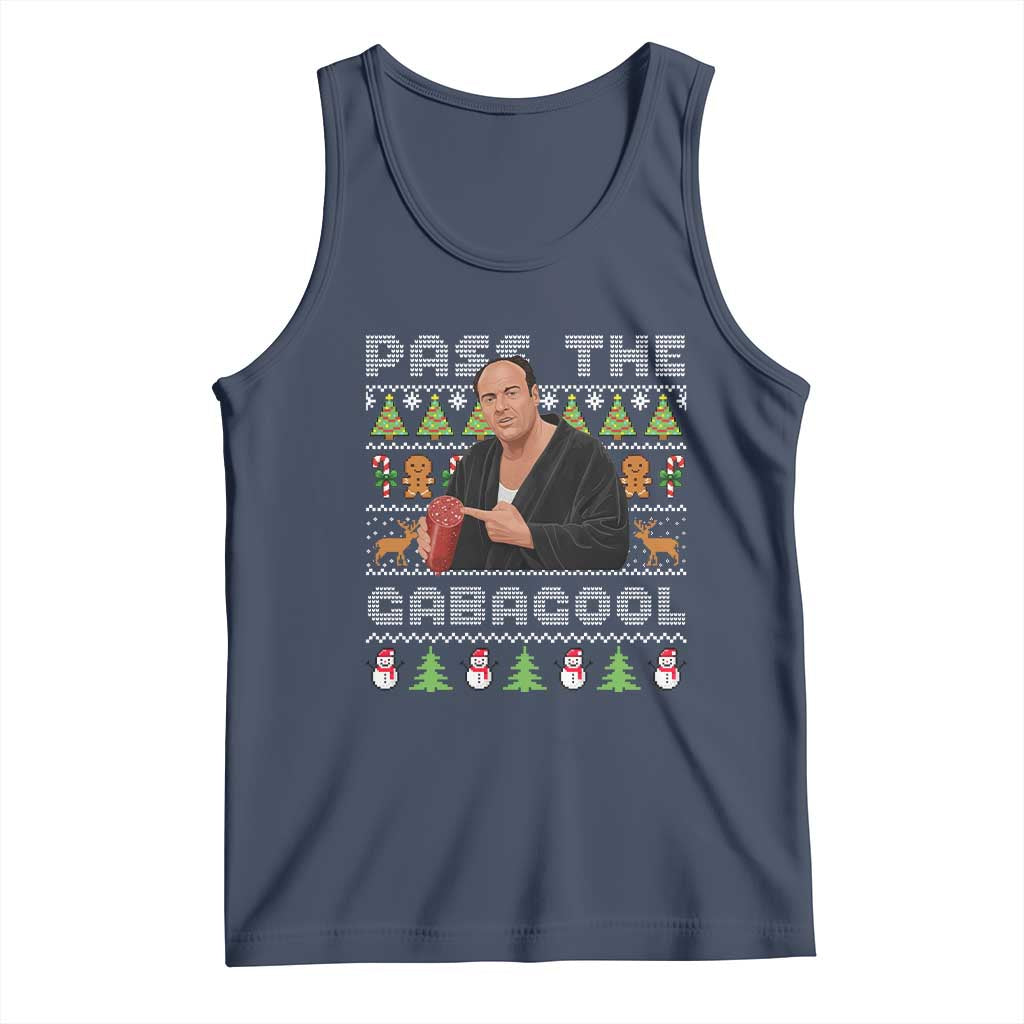 Christmas Pass The Gabagool Tank Top Retro TV Show Funny Ugly Xmas - Wonder Print Shop