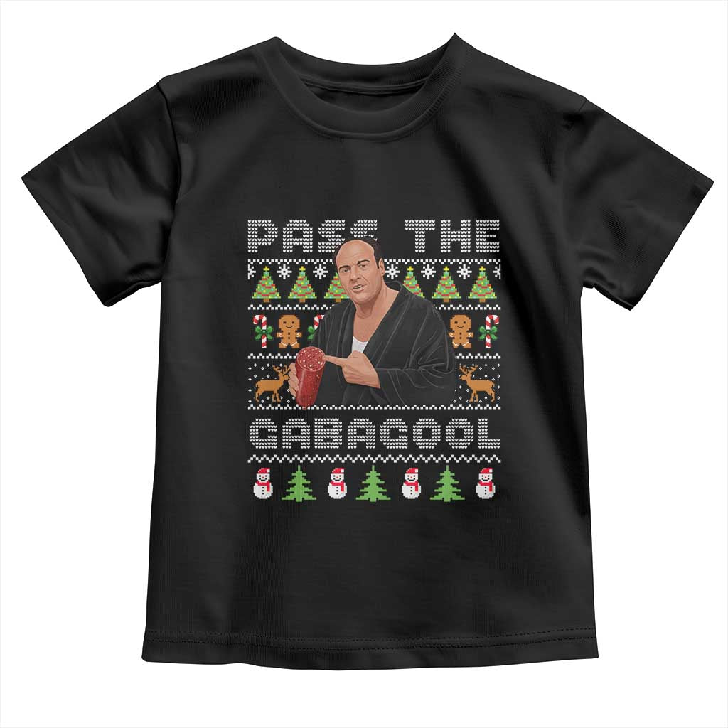 Christmas Pass The Gabagool Toddler T Shirt Retro TV Show Funny Ugly Xmas - Wonder Print Shop
