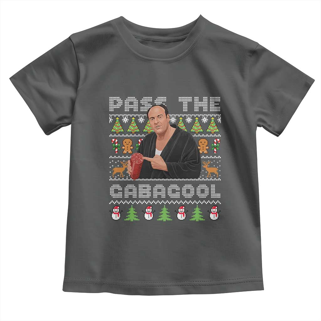 Christmas Pass The Gabagool Toddler T Shirt Retro TV Show Funny Ugly Xmas - Wonder Print Shop