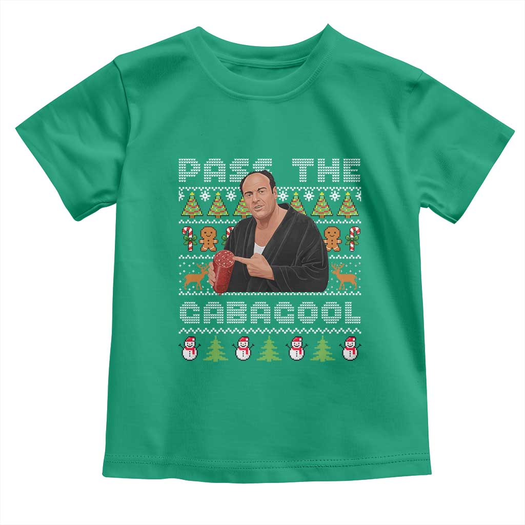 Christmas Pass The Gabagool Toddler T Shirt Retro TV Show Funny Ugly Xmas - Wonder Print Shop