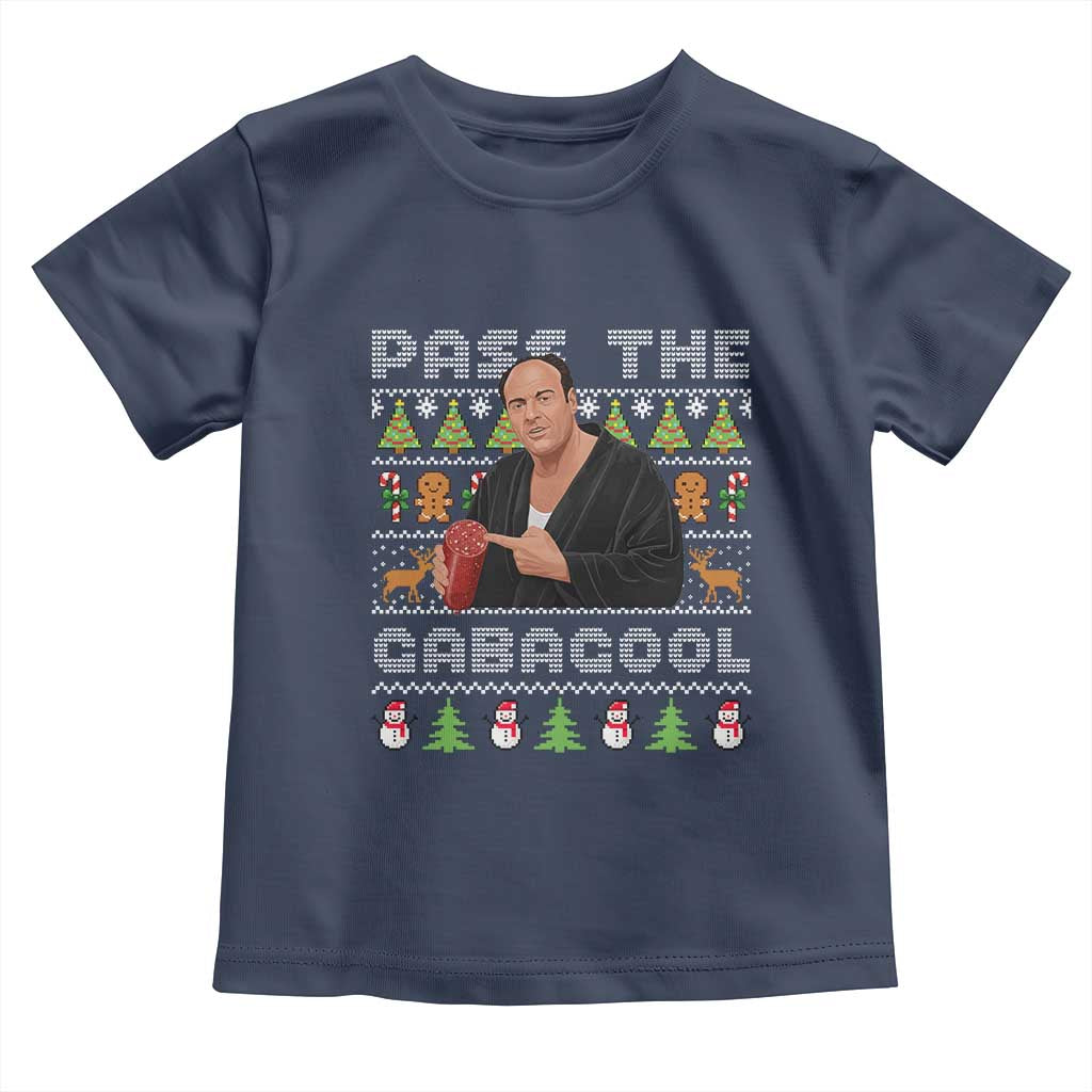 Christmas Pass The Gabagool Toddler T Shirt Retro TV Show Funny Ugly Xmas - Wonder Print Shop