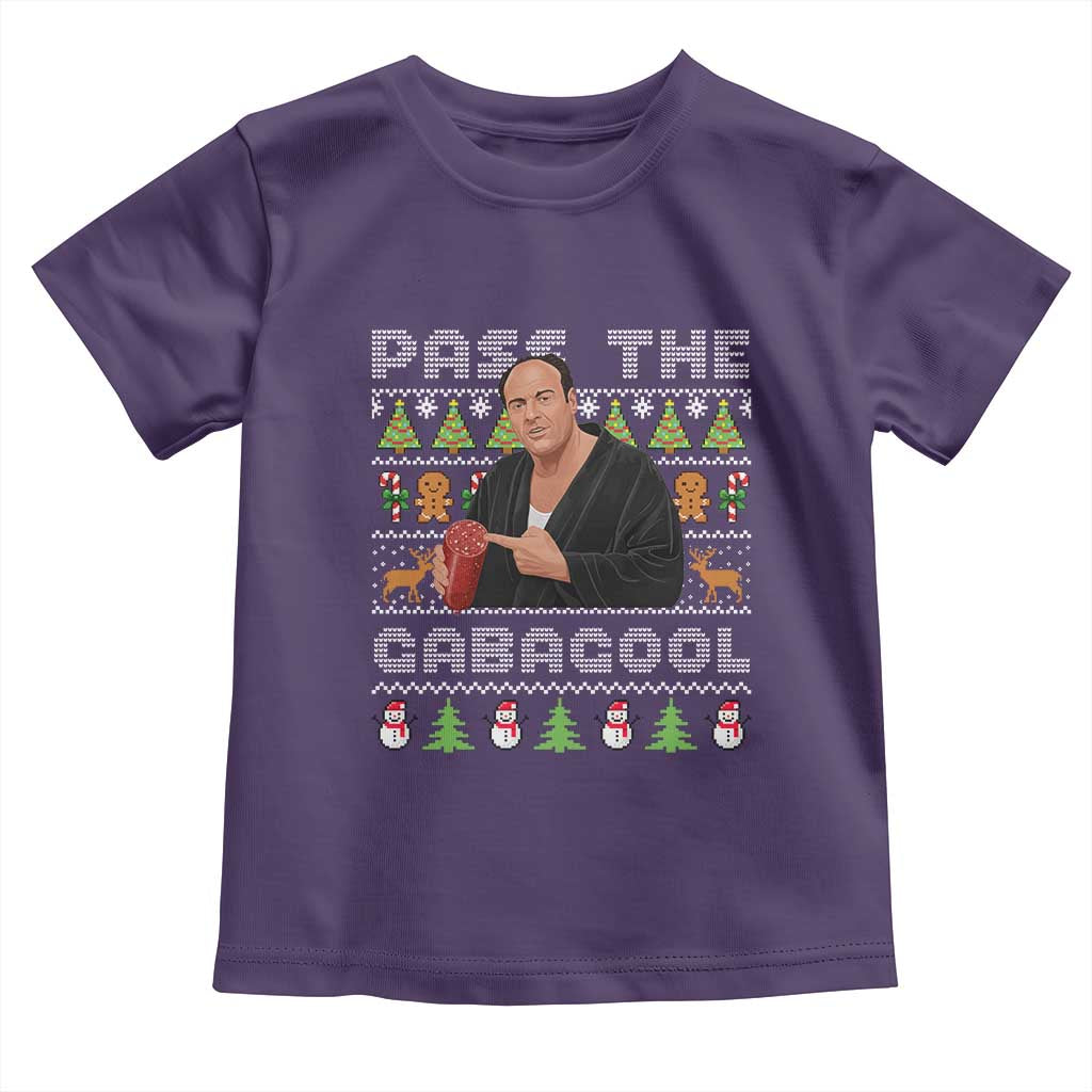 Christmas Pass The Gabagool Toddler T Shirt Retro TV Show Funny Ugly Xmas - Wonder Print Shop