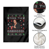 Pass The Gabagool Ugly Christmas Garden Flag Retro TV Show Funny - Wonder Print Shop