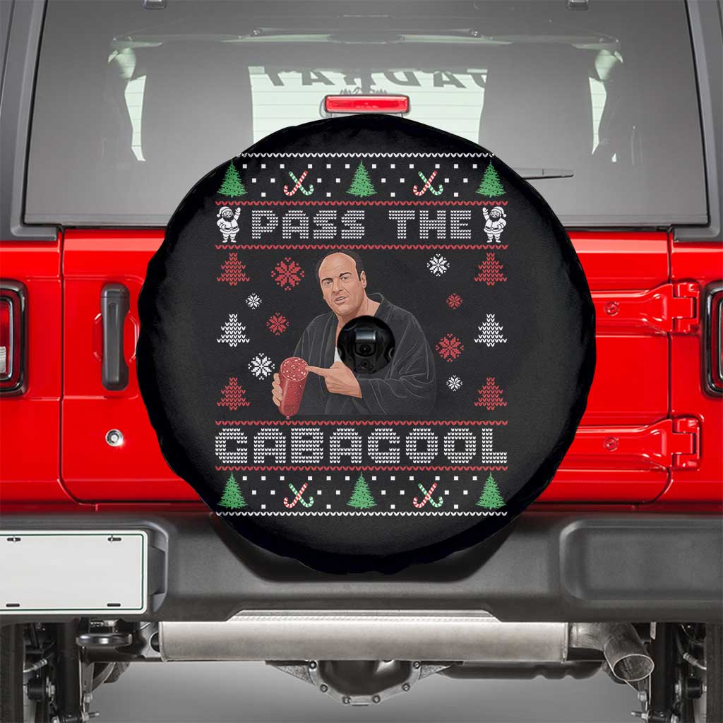 Pass The Gabagool Ugly Christmas Spare Tire Cover Retro TV Show Funny - Wonder Print Shop