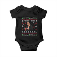 Pass The Gabagool Ugly Christmas Baby Onesie Retro TV Show Funny - Wonder Print Shop
