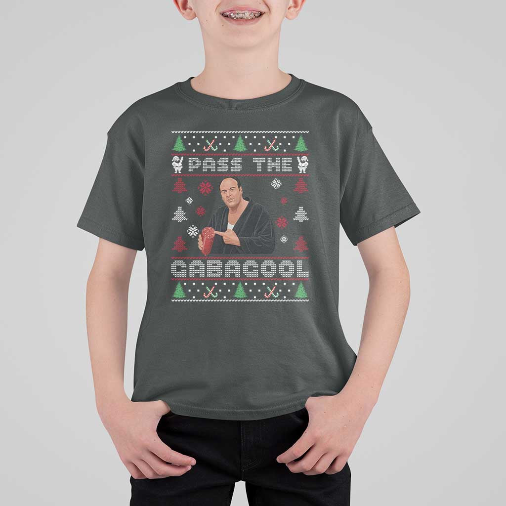 Pass The Gabagool Ugly Christmas T Shirt For Kid Retro TV Show Funny - Wonder Print Shop