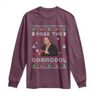 Pass The Gabagool Ugly Christmas Long Sleeve Shirt Retro TV Show Funny - Wonder Print Shop