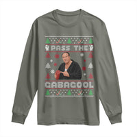 Pass The Gabagool Ugly Christmas Long Sleeve Shirt Retro TV Show Funny - Wonder Print Shop