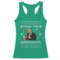 Pass The Gabagool Ugly Christmas Racerback Tank Top Retro TV Show Funny - Wonder Print Shop