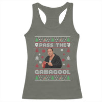 Pass The Gabagool Ugly Christmas Racerback Tank Top Retro TV Show Funny - Wonder Print Shop